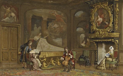 Interiør i et nederlandsk hus, c1680